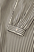 Striped Zip Front Midi Dress