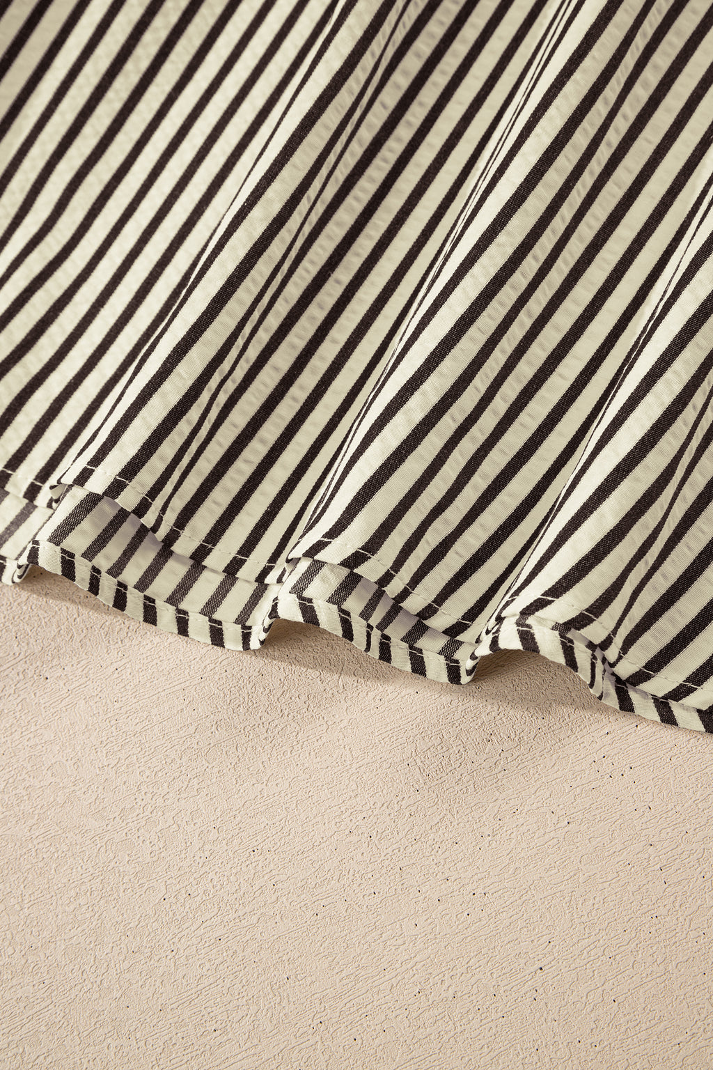 Striped Zip Front Midi Dress