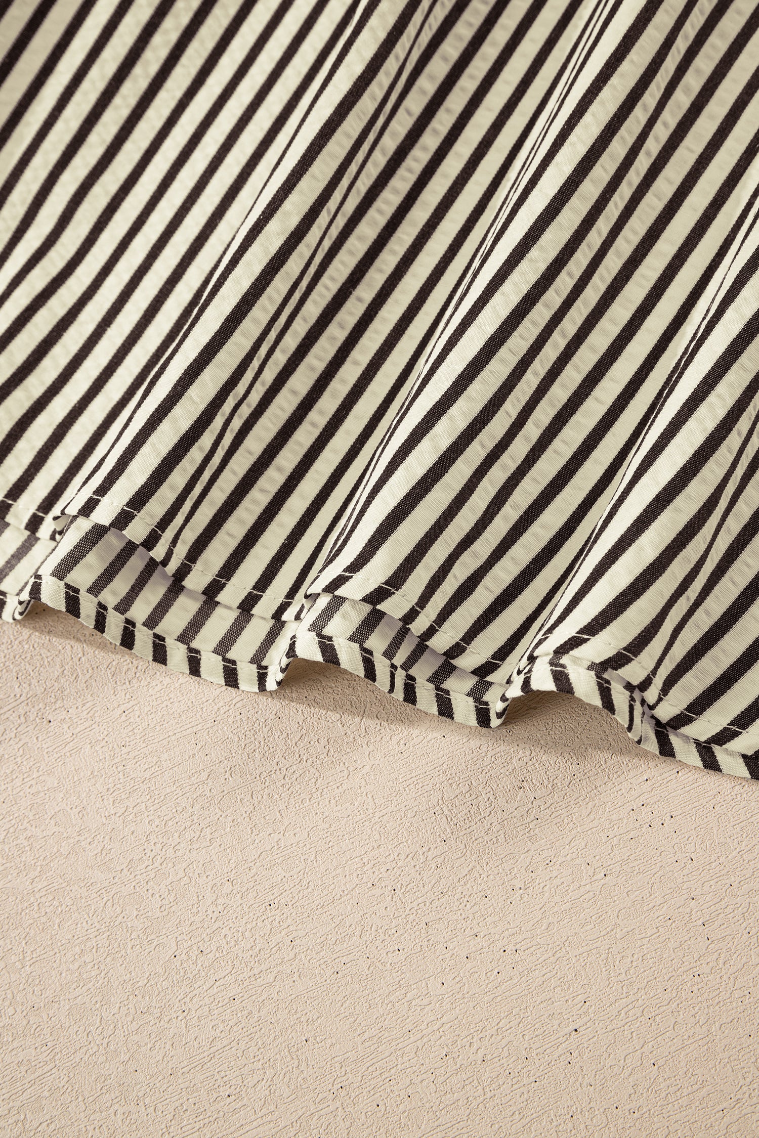 Striped Zip Front Midi Dress