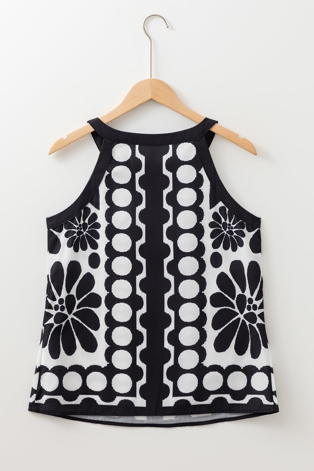 Abstract Dot Floral Print Tank Top