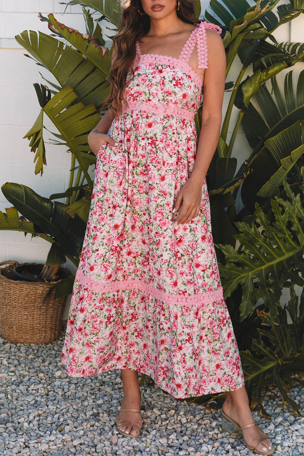 Floral Empire Waist Maxi Dress