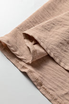 Deep V Neck Smocked Mini Dress