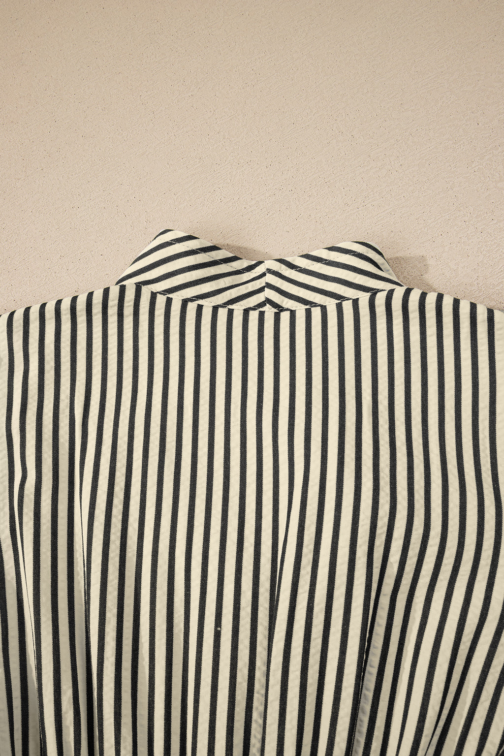 Striped Zip Front Midi Dress