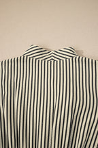 Striped Zip Front Midi Dress