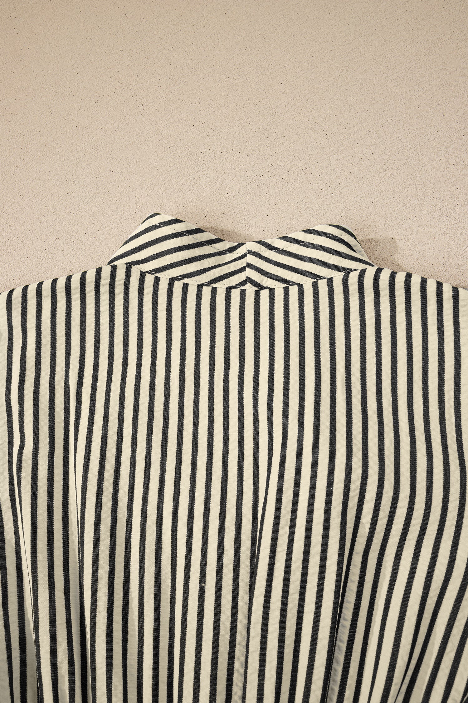 Striped Zip Front Midi Dress