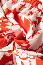 Red High Split Cowgirl Maxi Skirt