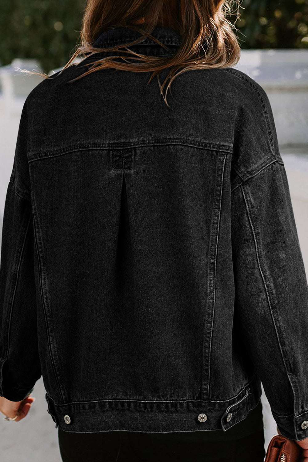 Black Washed Oversize Jacket