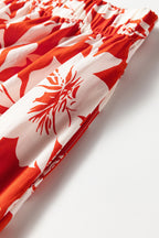 Red High Split Cowgirl Maxi Skirt