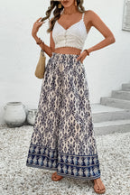 Boho Print High Waist Wide Leg Pants