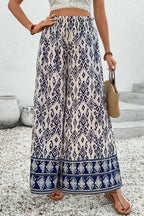 Boho Print High Waist Wide Leg Pants