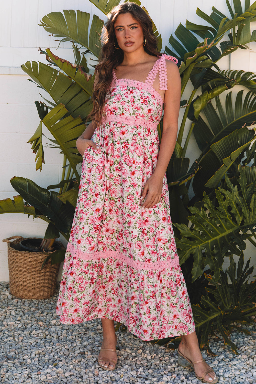 Floral Empire Waist Maxi Dress