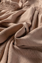 Deep V Neck Smocked Mini Dress