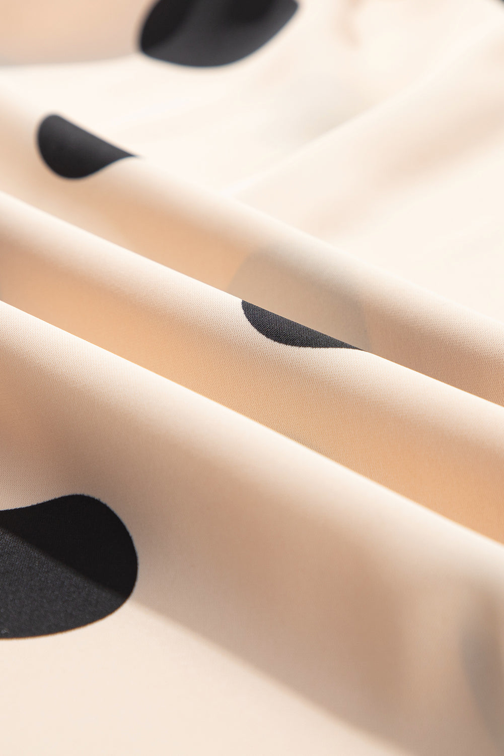 Polka Dot Smocked Fit Flared Long Dress