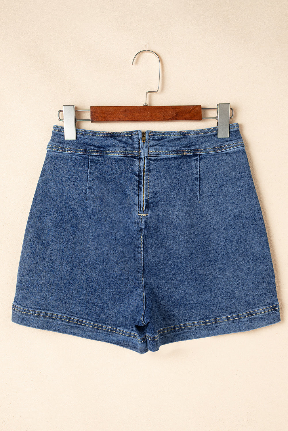 Blue Wrapped Mini Denim Skort