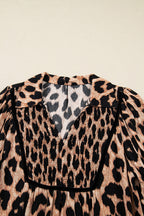 Leopard Print Flowy Midi Dress