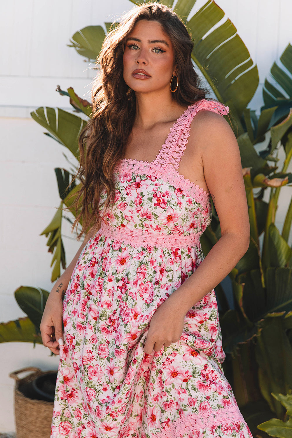 Floral Empire Waist Maxi Dress