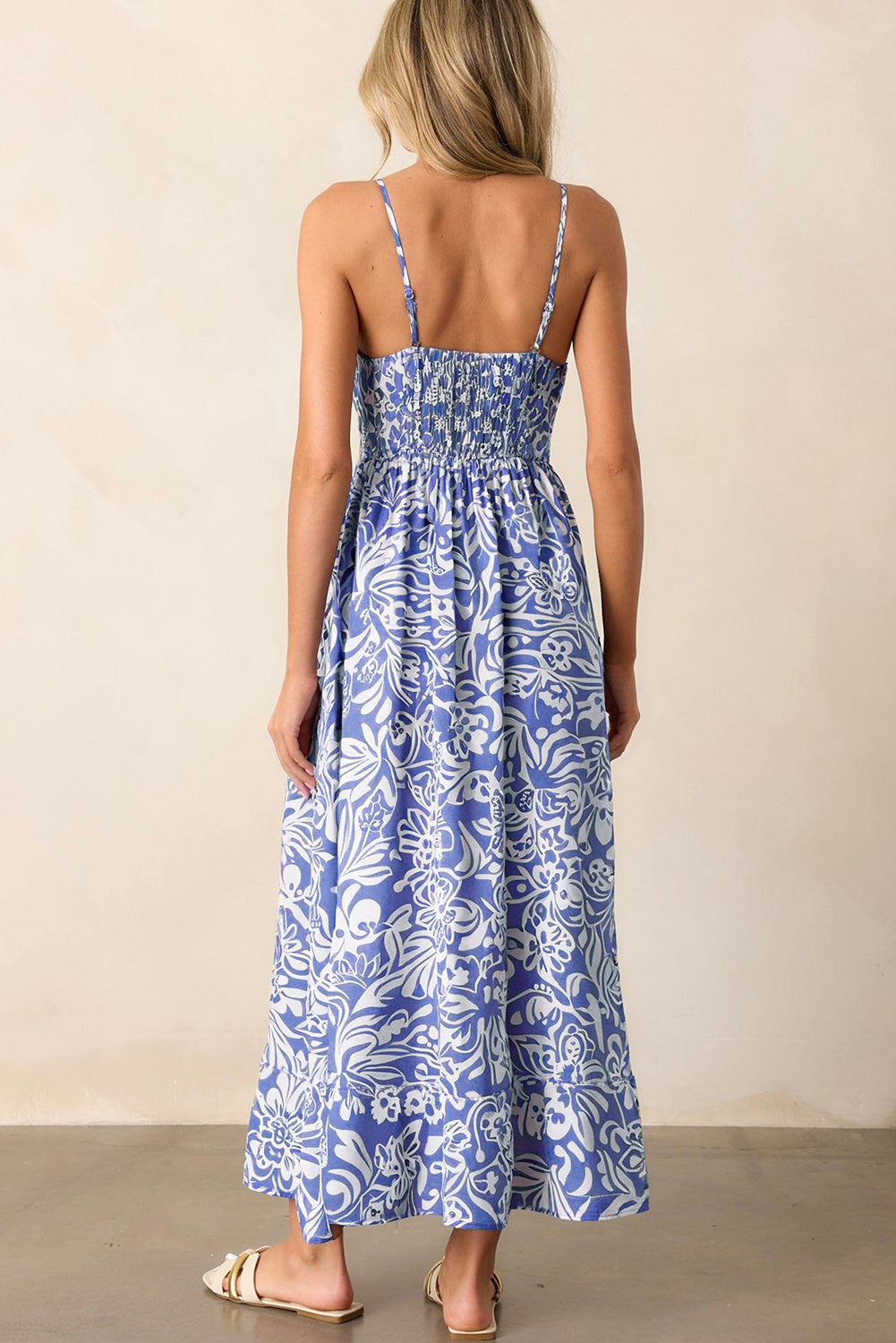 Floral High Waist Maxi Dress