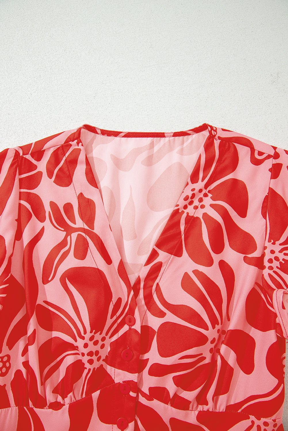 Boho Floral Shirred Waist Maxi Dress