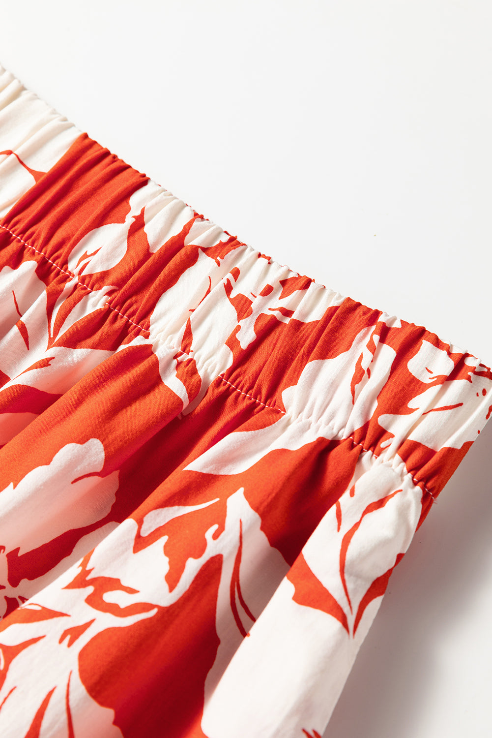 Red High Split Cowgirl Maxi Skirt