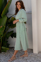 Zip Front High Waist Midi Dress