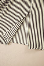 Striped Zip Front Midi Dress