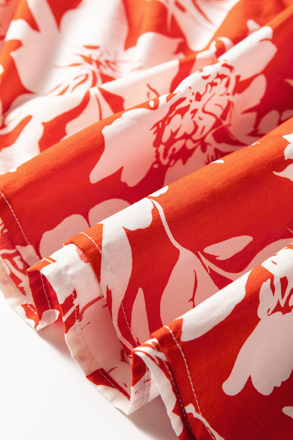 Red High Split Cowgirl Maxi Skirt