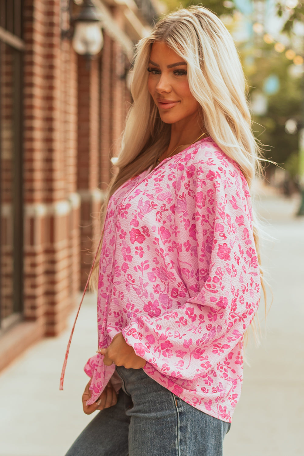 Floral Puff Sleeve Blouse