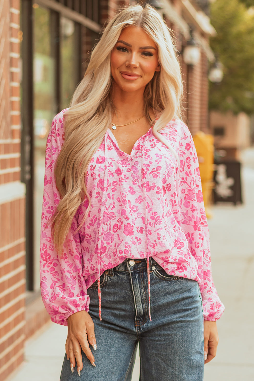 Floral Puff Sleeve Blouse