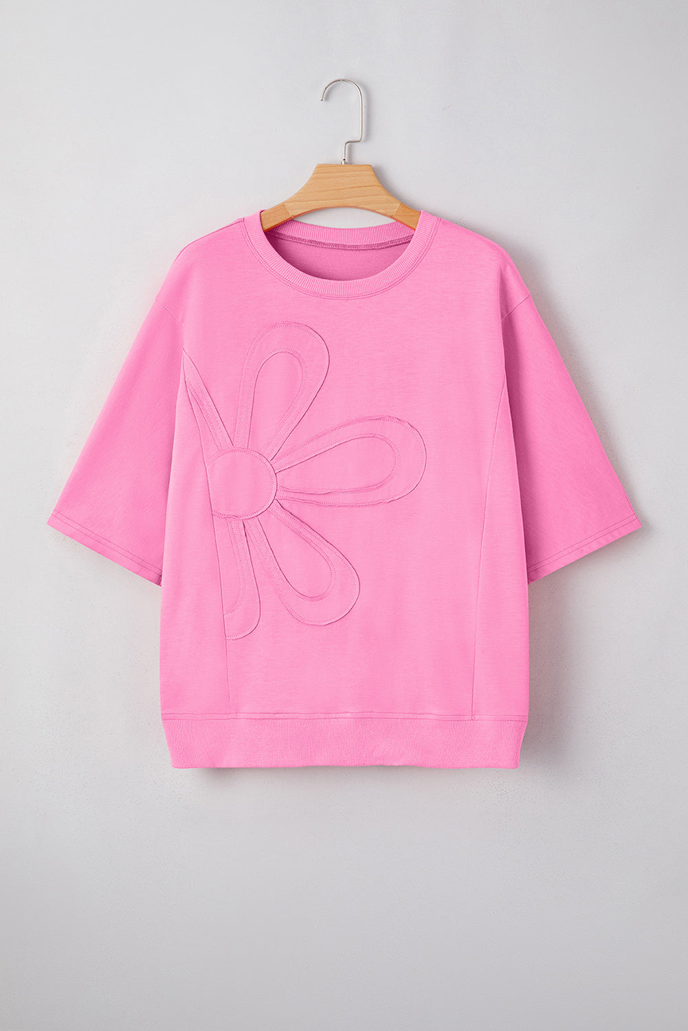 Pink Floral Patched Tunic Top