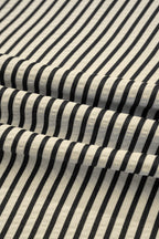 Striped Zip Front Midi Dress