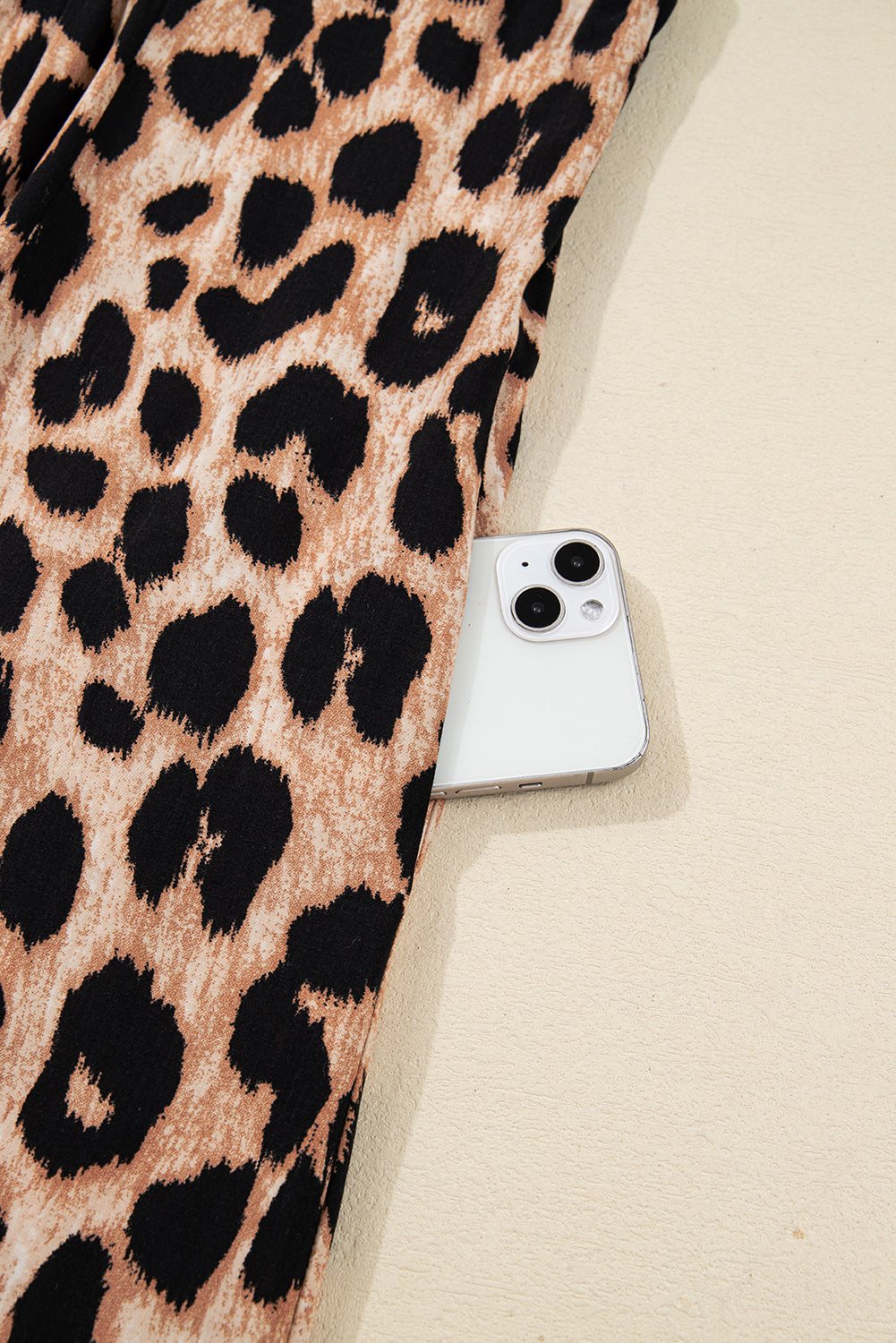 Leopard Print Flowy Midi Dress