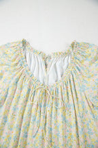 Floral Half Sleeve Short Dress