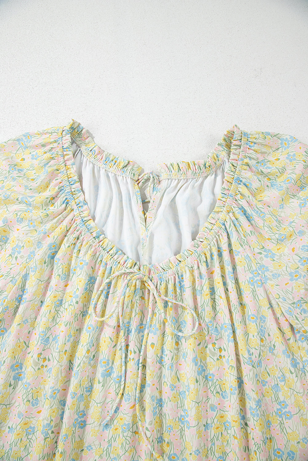 Floral Half Sleeve Short Dress