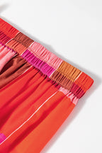 Plaid Print Ruched High Waist Maxi Skirt