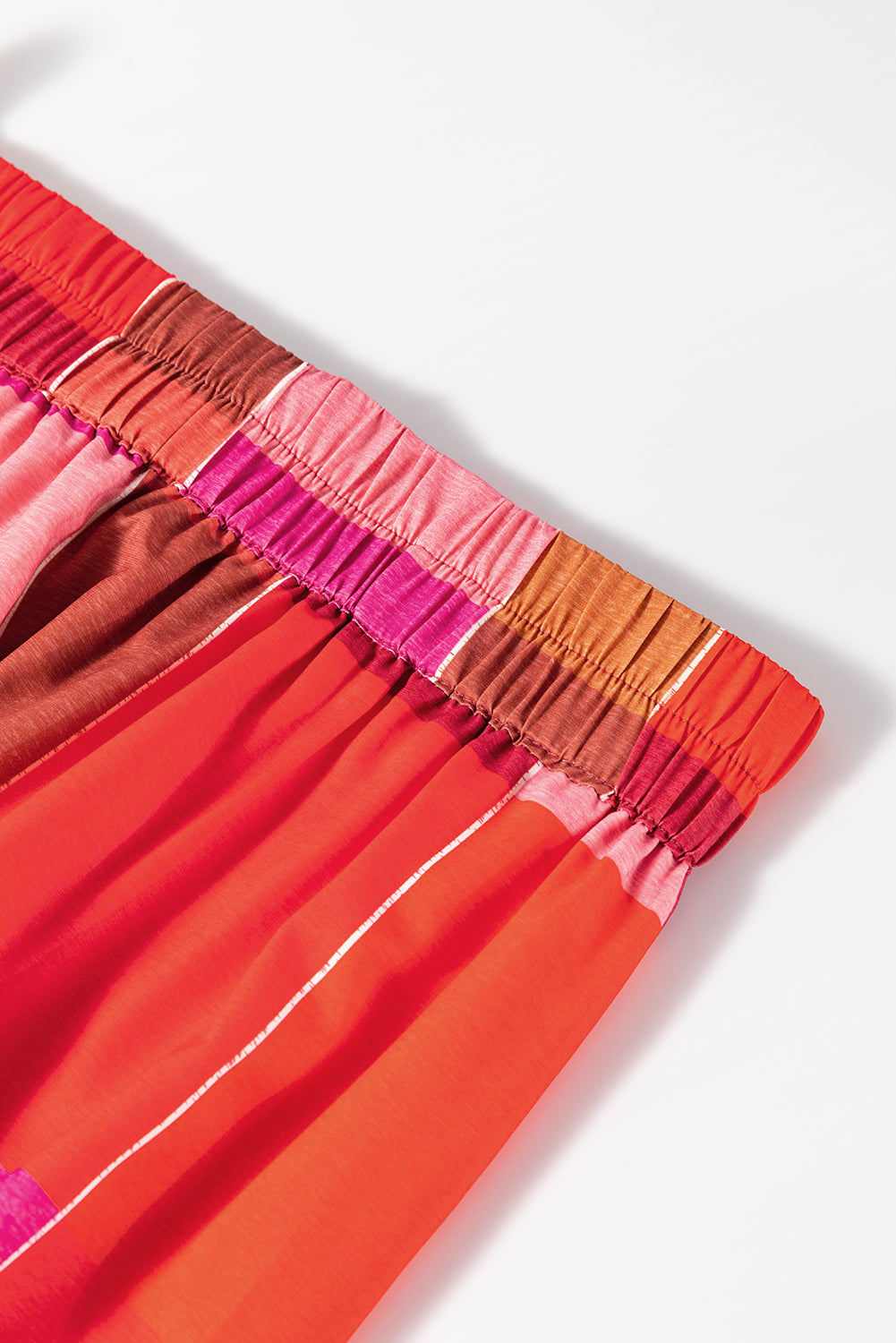 Plaid Print Ruched High Waist Maxi Skirt