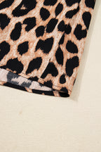 Leopard Print Flowy Midi Dress