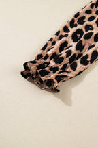 Leopard Print Flowy Midi Dress