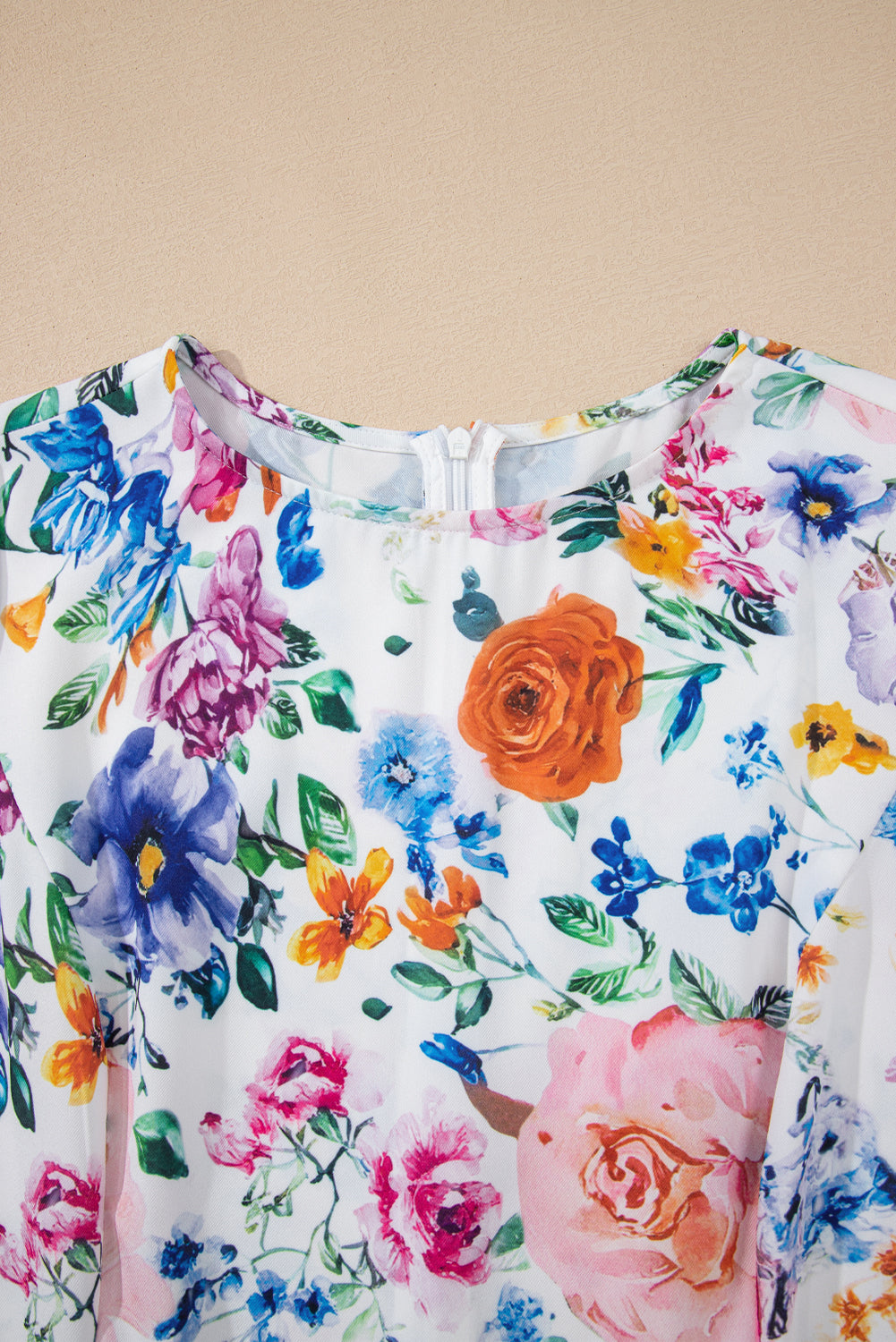 Sky Blue Printed Cap Sleeve Mini Dress