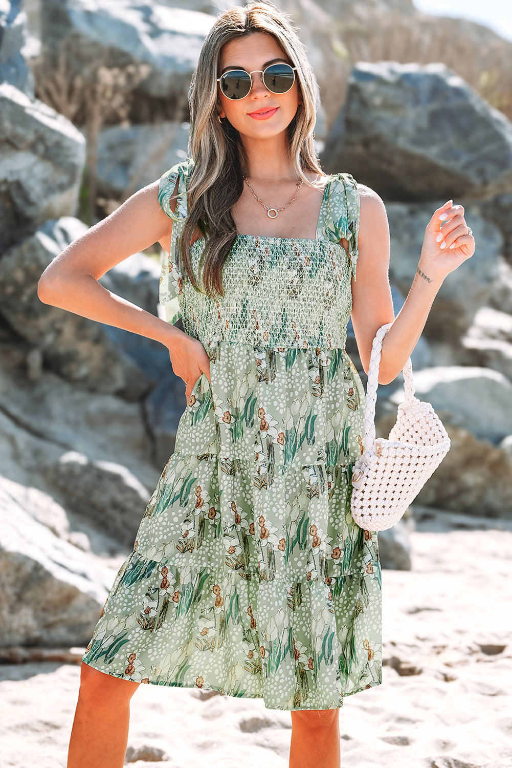 Floral Tiered Ruffle Mini Dress