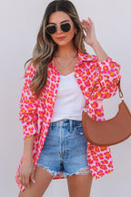 Leopard Print Button Up Loose Shirt