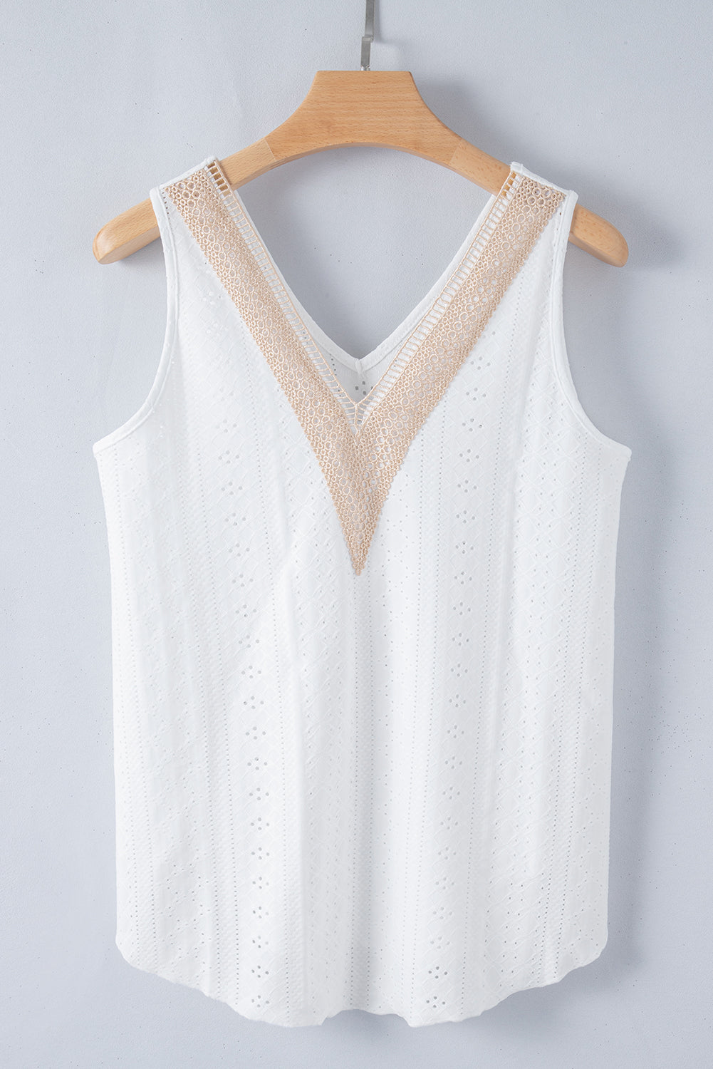 Lace Crochet Splicing Tank Top