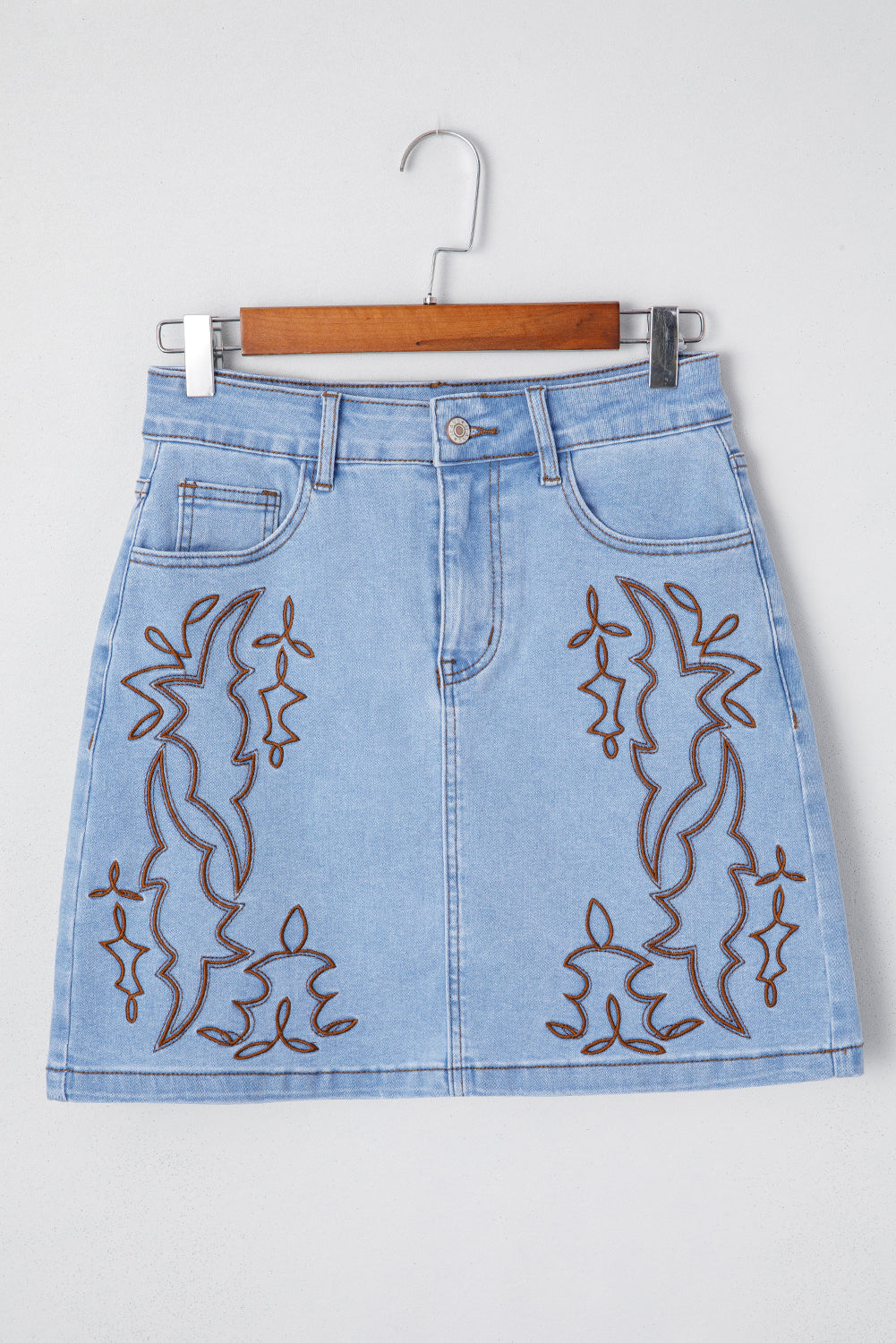 Beau Blue Denim Mini Skirt
