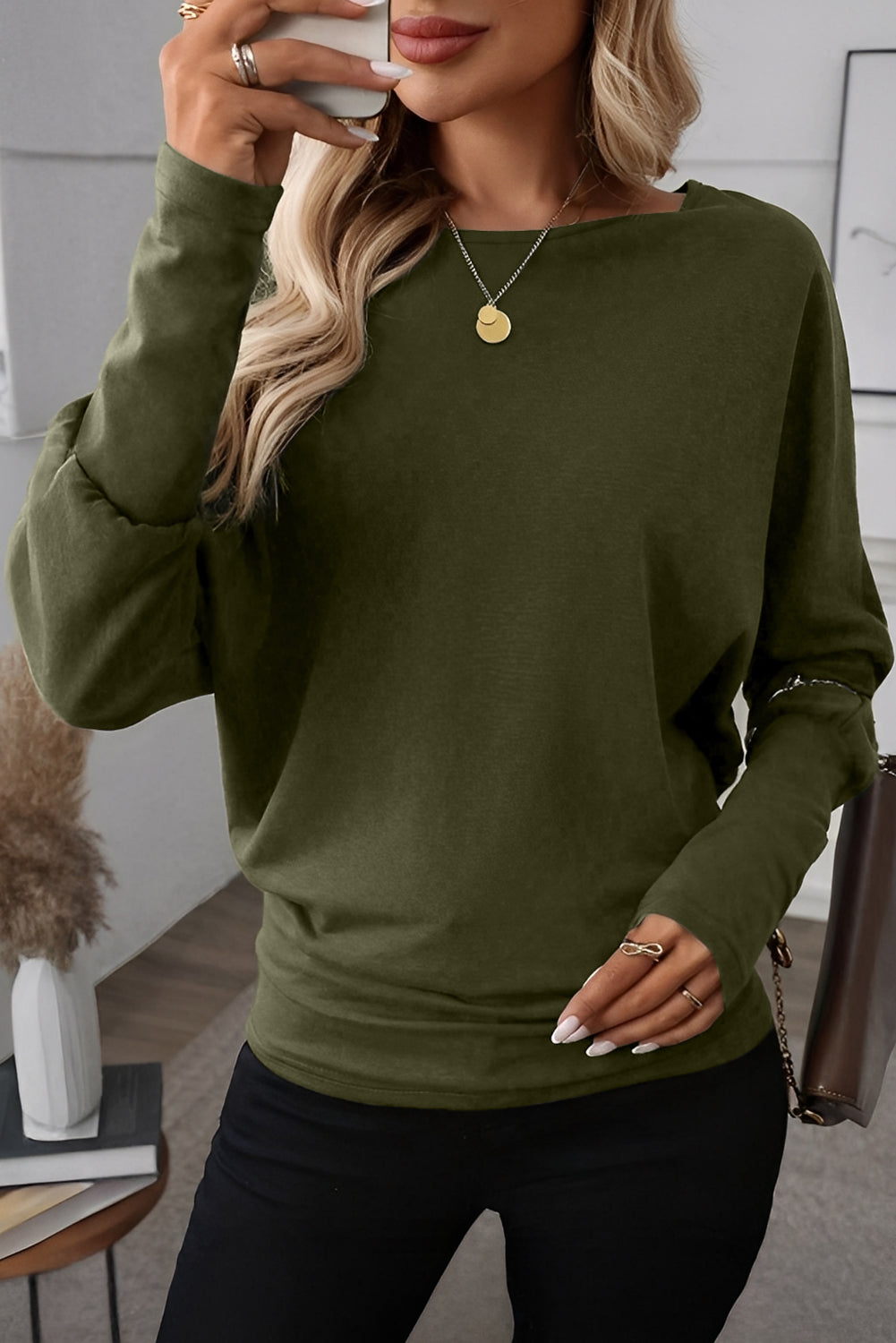 Extended Cuffs Long Sleeve Top