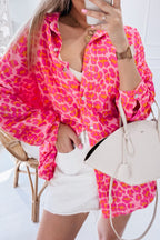 Leopard Print Button Up Loose Shirt