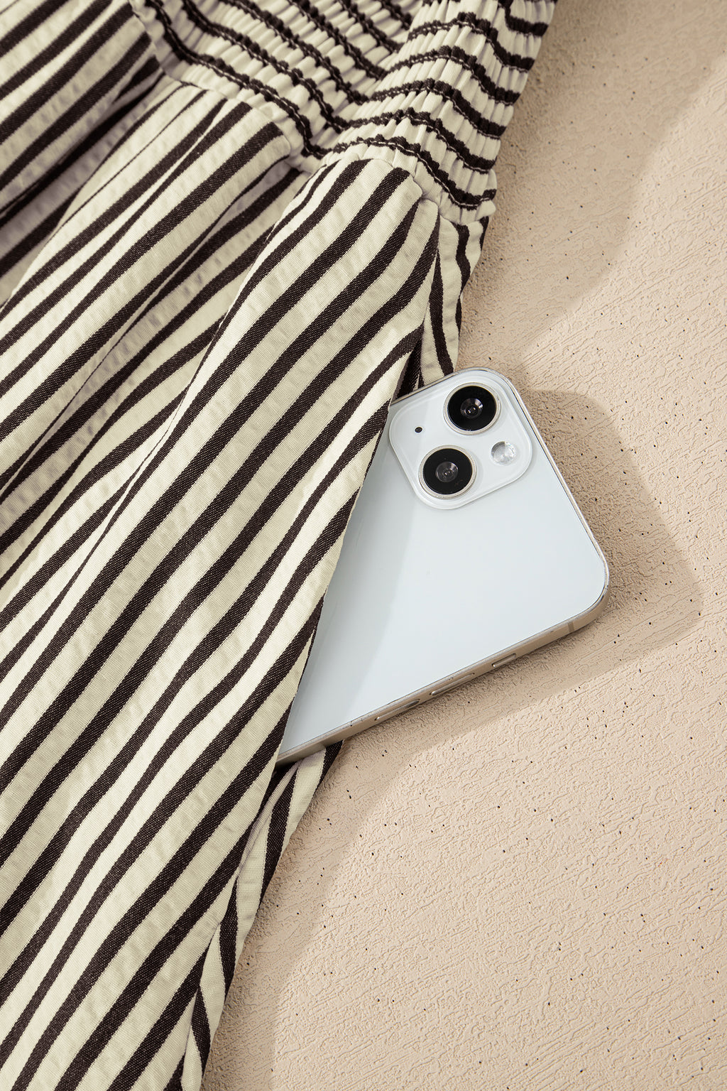 Striped Zip Front Midi Dress