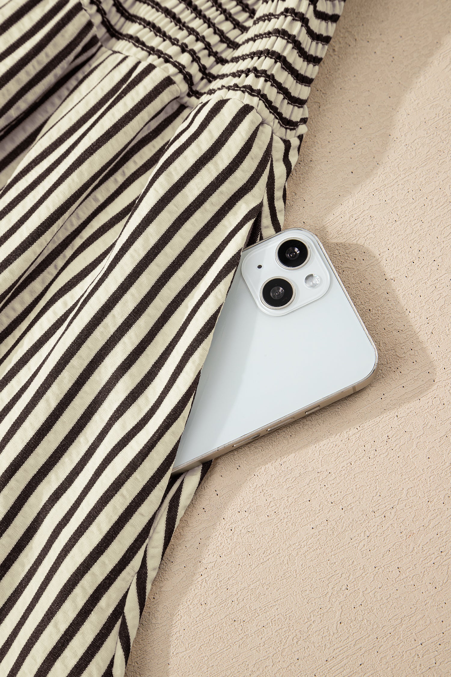 Striped Zip Front Midi Dress